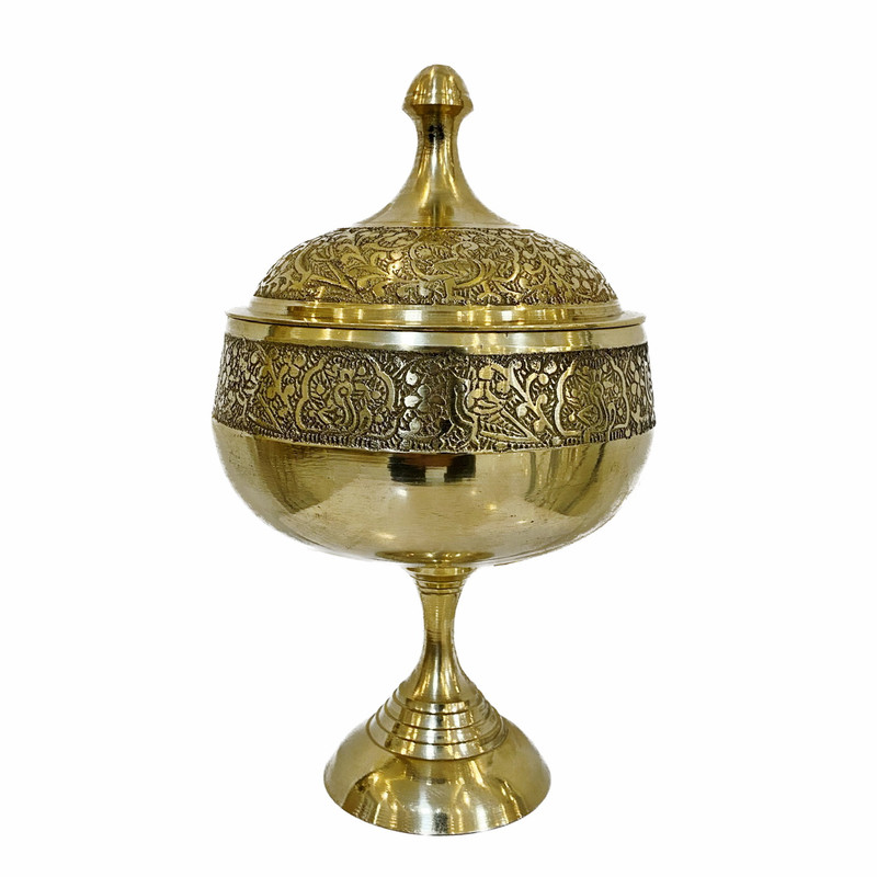 قندان رینگ پایه دار طرح طاووس سایز بزرگ