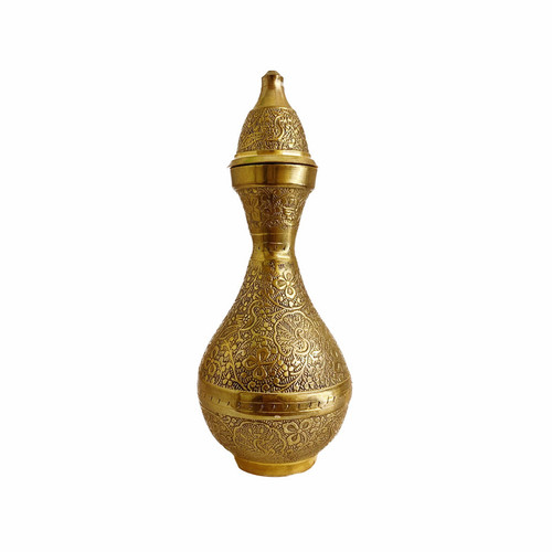 بطری برنجی طرح طاووس