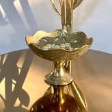 پیاله پایهدار مشبک برنجی هندی دستساز و لوکس بازرگانی نداف