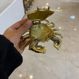 جاسیگاری طرح خرچنگ برنجی طلایی لوکس رومیزی بازرگانی نداف مشهد