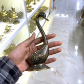 مجسمه دکوری درنا سیاه قلم پاکستانی برنجی اصیل بازرگانی نداف مشهد