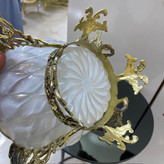 آجیل خوری سفید طلایی سرامیکی