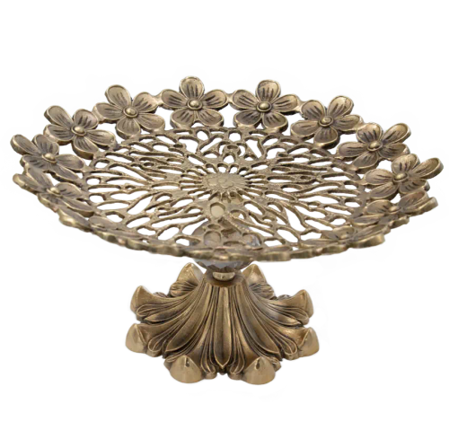 شیرینی خوری برنجی ستاره پایه گل