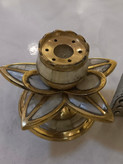 شمعدان صدفکاری مدل ستاره برنجی وارداتی هندی