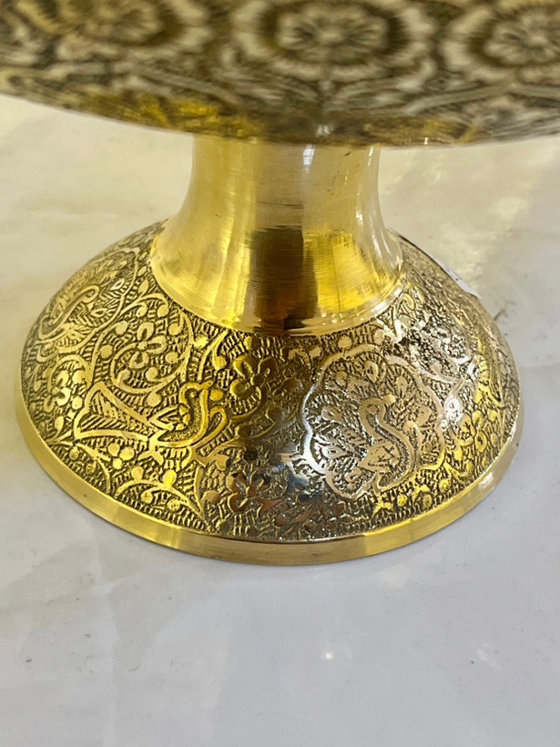 میوه خوری برنجی هندی با طرح اصیل گل پردیس - بازرگانی نداف مشهد