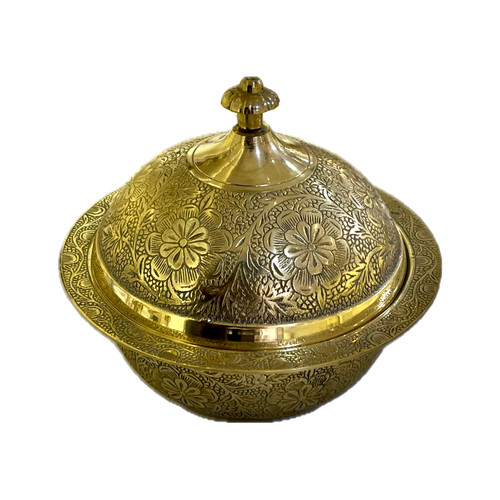 شکلات خوری گنبدی طرح گل برنجی هندی
