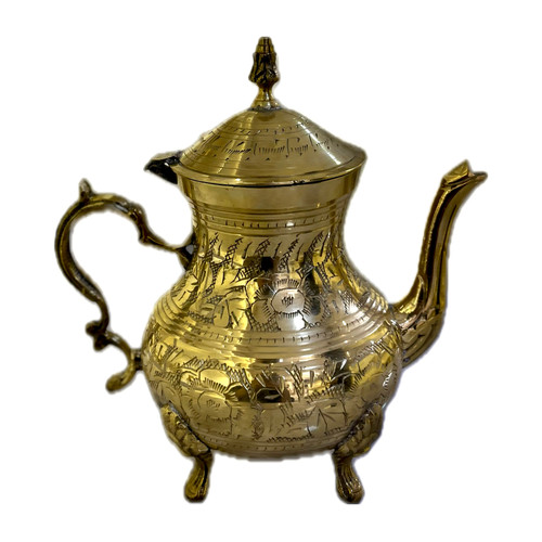 قوری قلم دست 4 پایه طرح گل 600 سی سی انگلیسی
