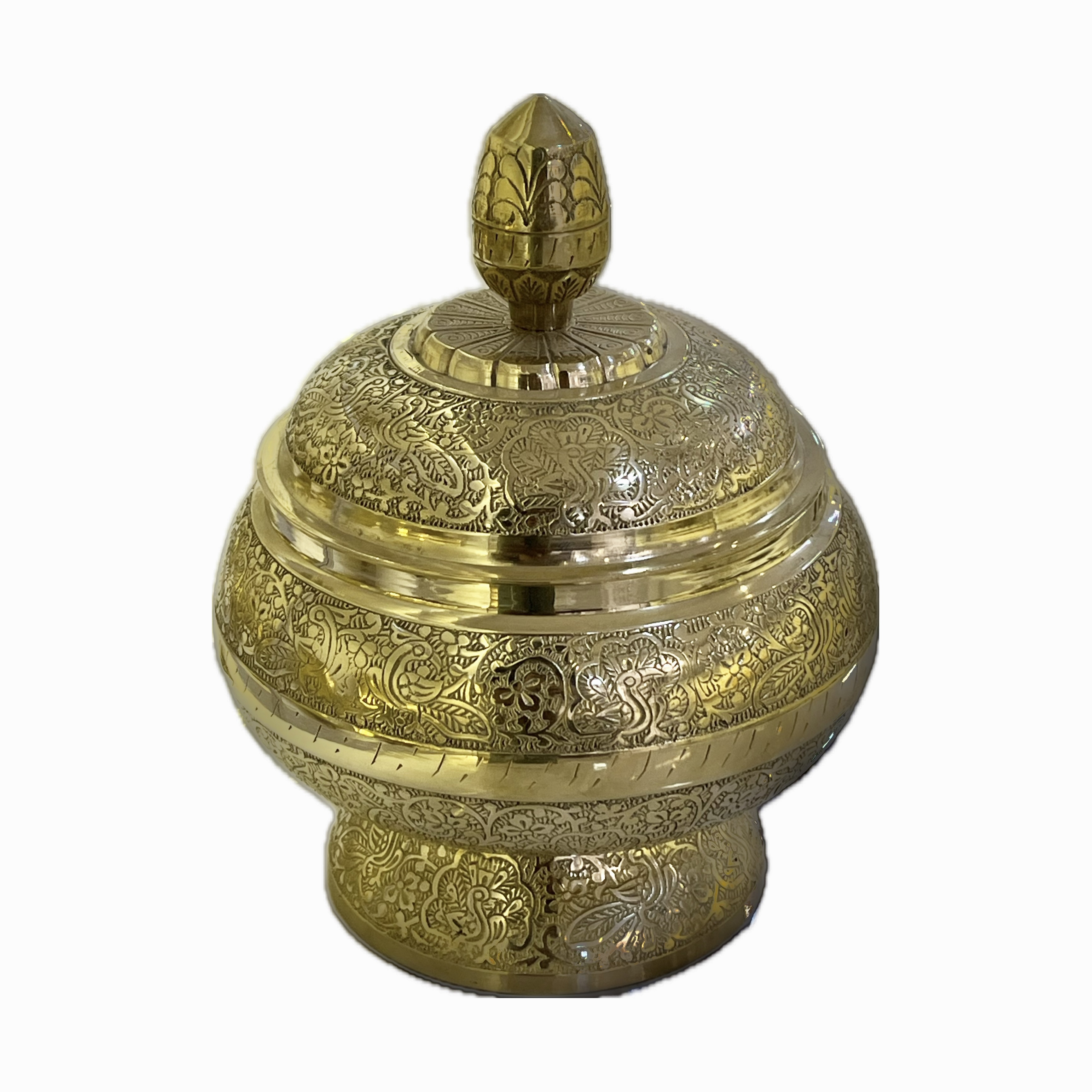 شکلات خوری یوفو متوسط طرح طاووس برنجی