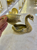 دکوری طرح قو درب دار برنجی هندی ملزومات دکوری لوکس برند بازرگانی نداف مشهد