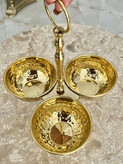 اردوخوری سه خونه ورق برنجی هندی