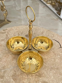 اردوخوری سه خونه ورق برنجی هندی