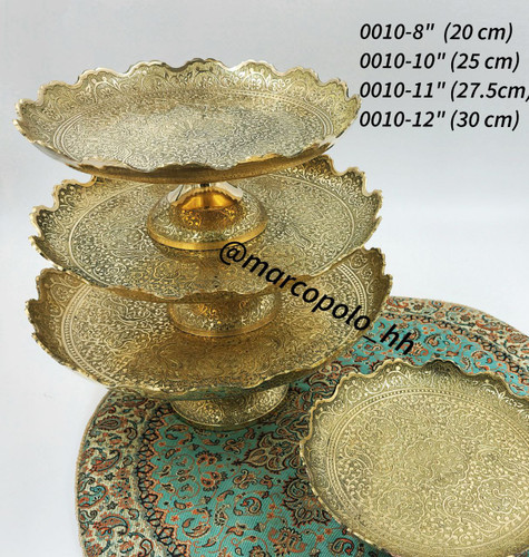 شیرینی خوری برنجی هندی طرح طاووس لب قلعه در سه سایز مختلف کد 0010