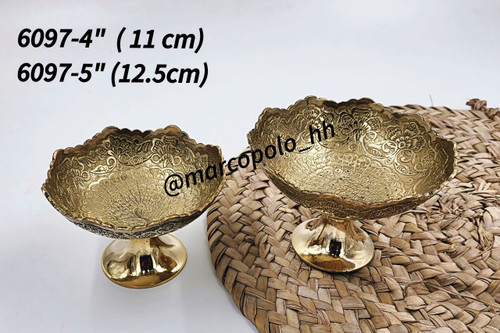 پیاله برنجی هندی طرح طاووس لب قلعه در دو سایز مختلف کد6097