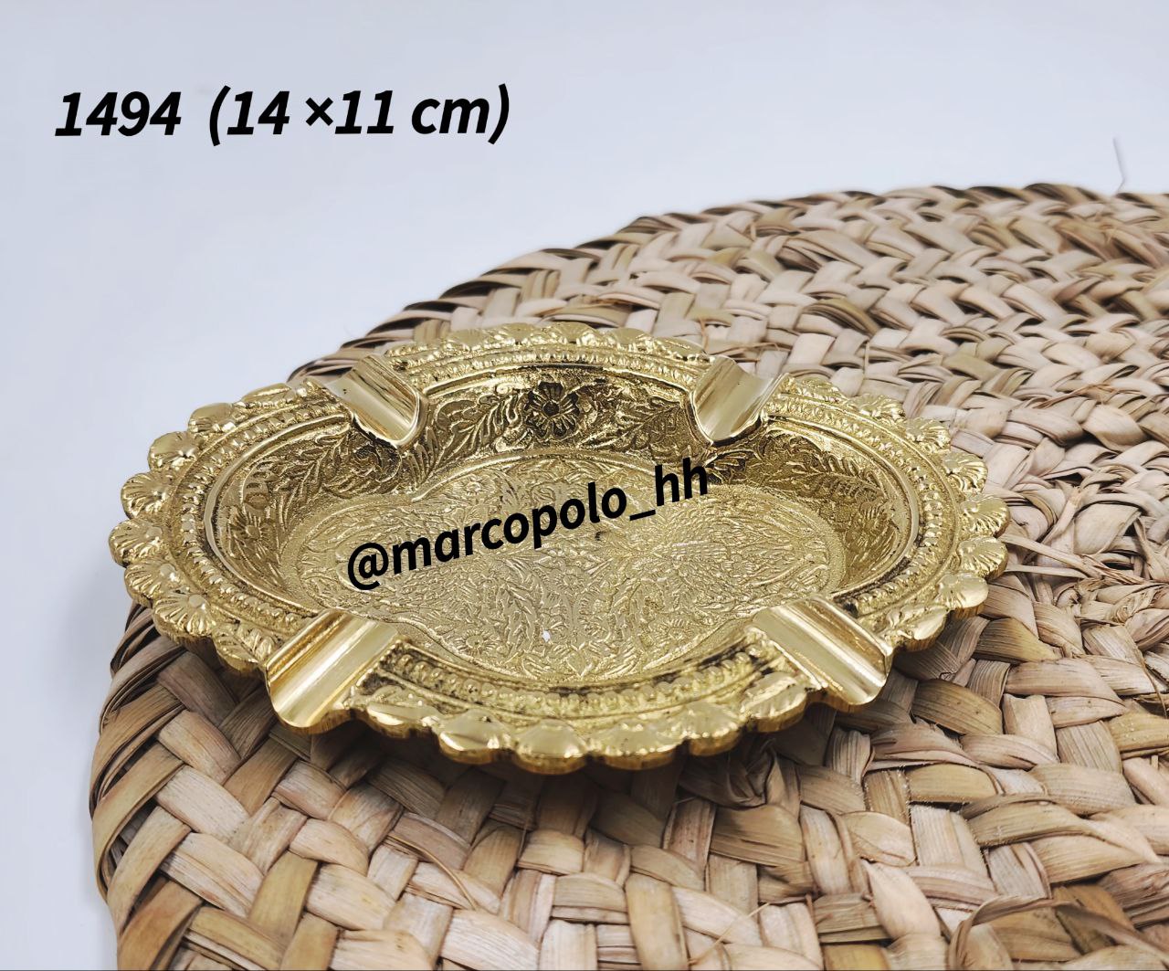 زیرسیگاری برنجی هندی، طرح سنتی و زیبا برای منزل و هدیه