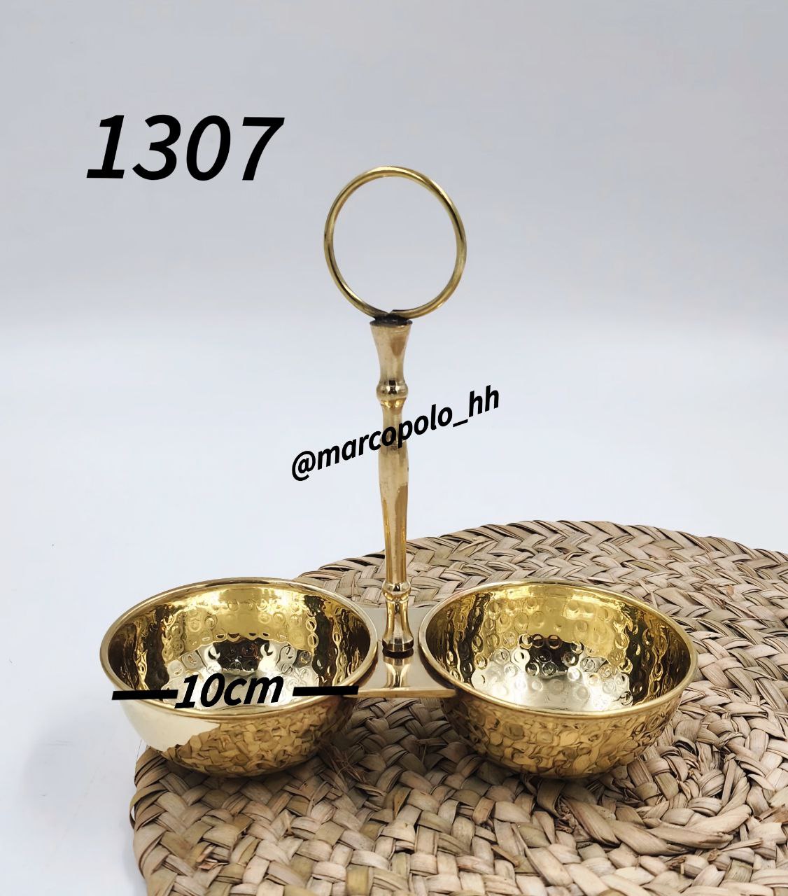 اردوخوری دوتایی برنجی هندی کد1307
