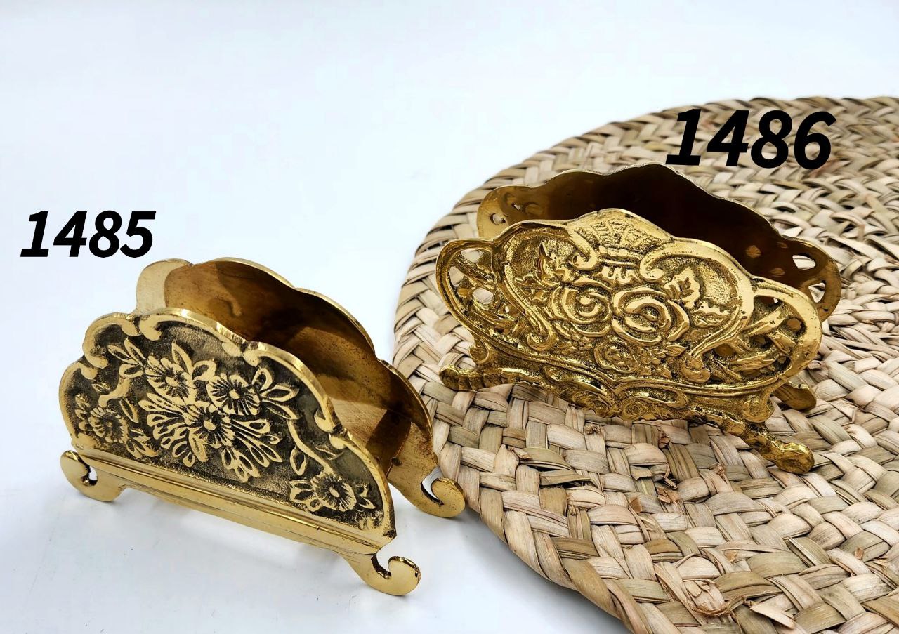 جادستمال رومیزی طرح گل برنجی هندی کد1485