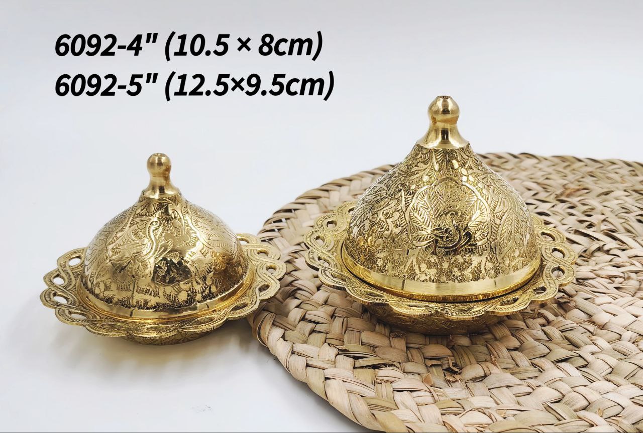 عسل خوری طرح طاووس برنجی هندی در دو سایز مختلف کد6092