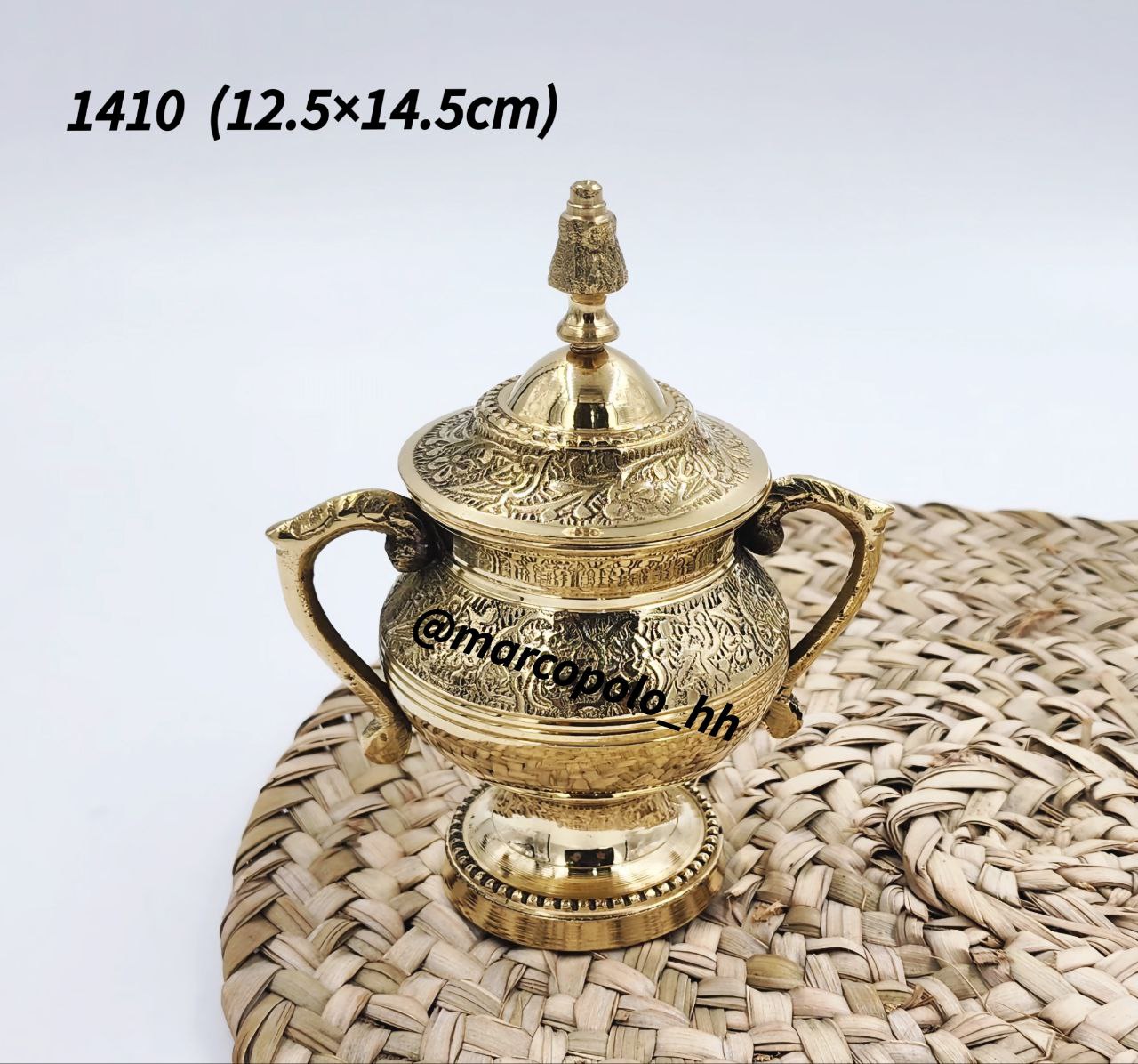 قندان سیمرغ دو دسته برنجی هندی قابل استفاده و کاربردی کد 1410