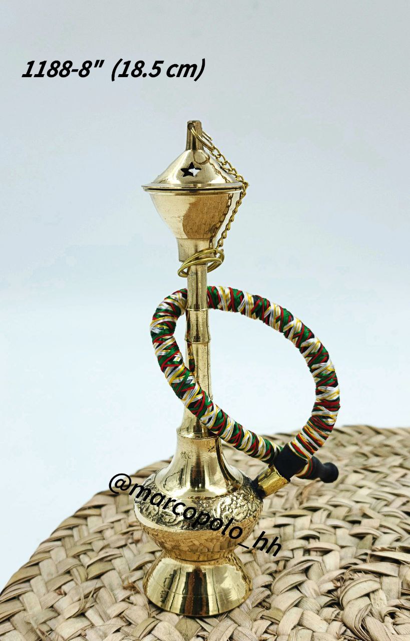 قلیان فانتزی سایز کوچک برنجی دکوری کد1188