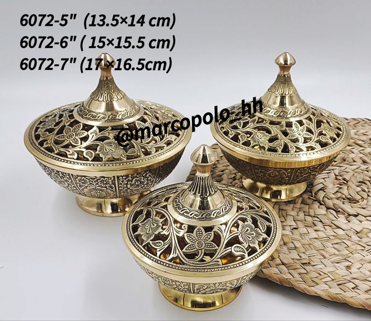 ست شکلات خوری برنجی طرح آنجل در سه سایز مختلف کد 6072 بازرگانی نداف مشهد