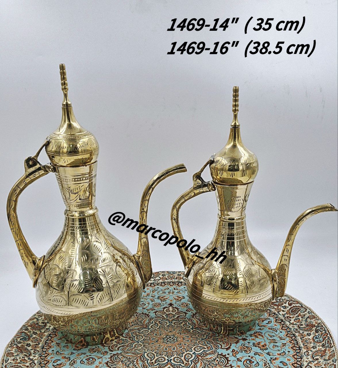 آفتابه خمره ای برنجی در دو سایز مختلف کد1469