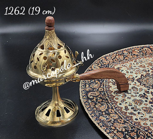 اسپند دود کن برنجی دسته چوبی کد1262