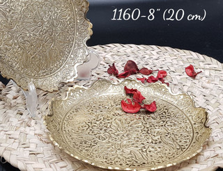 پیش دست برنجی مدل طاووس جدید تکی کد 1160 با قلمزنی برجسته در بازرگانی نداف مشهد