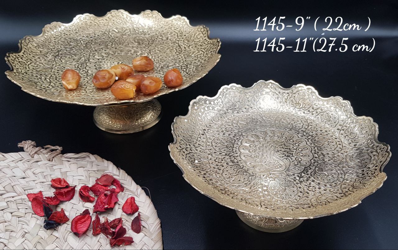 شیرینی خوری برنجی لب قلعه در دو سایز مختلف کد 1145
