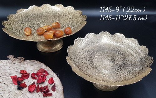 شیرینی خوری برنجی لب قلعه در دو سایز مختلف کد 1145