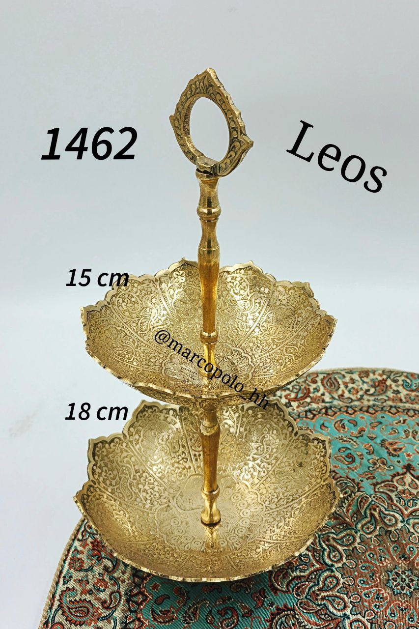 شکلات خوری لئوس دوطبقه طرح طاووس لب قلعه برنجی کد 1462