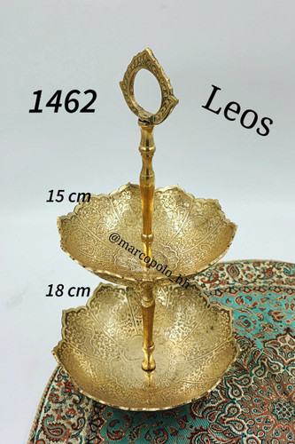 شکلات خوری لئوس دوطبقه طرح طاووس لب قلعه برنجی کد 1462