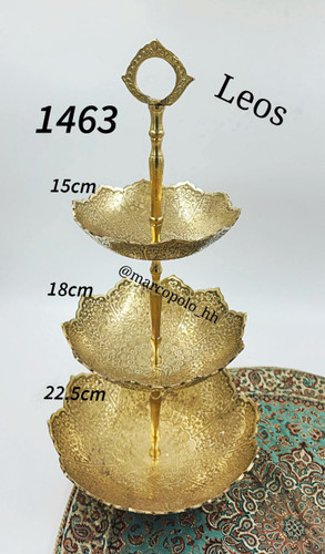 شکلات خوری لئوس سه طبقه طرح طاووس لب قلعه برنجی کد1463