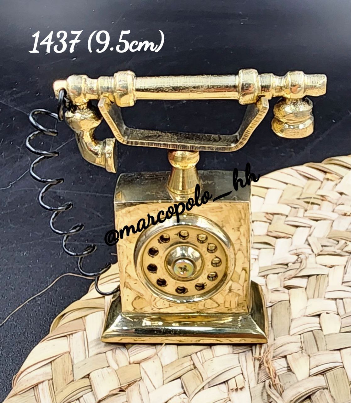 تلفن برنجی فانتزی طرح ساده دکوری کد1437