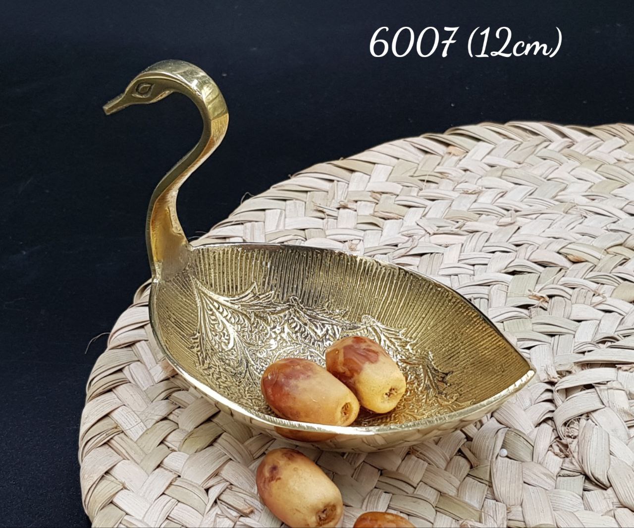 پیاله خرماخوری طرح قو برنجی هندی کاربردی بصورت تکی کد6007