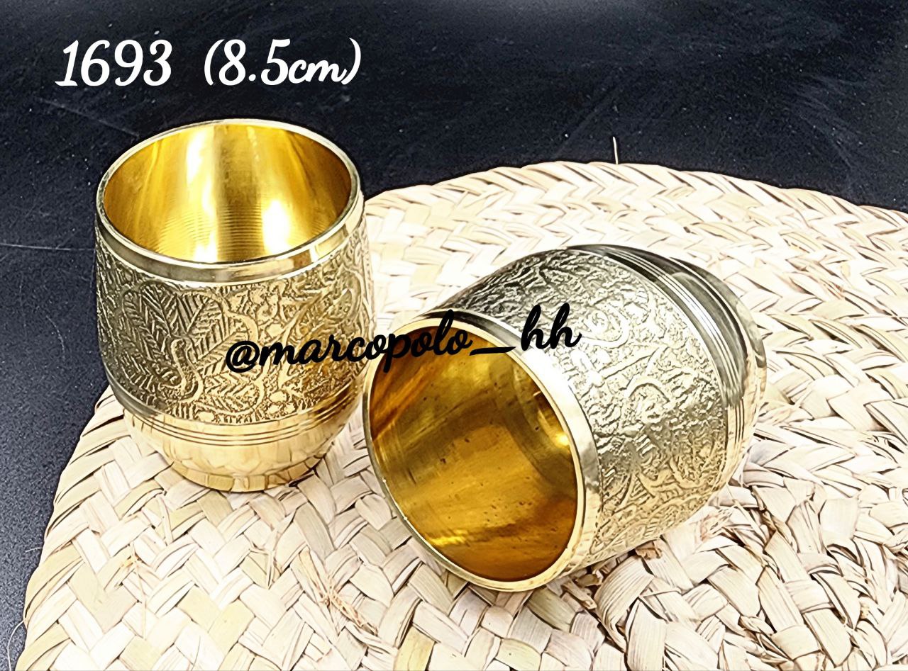 لیوان تپل طرح طاووس لب ساده برنجی هندی بصورت تکی کد1693