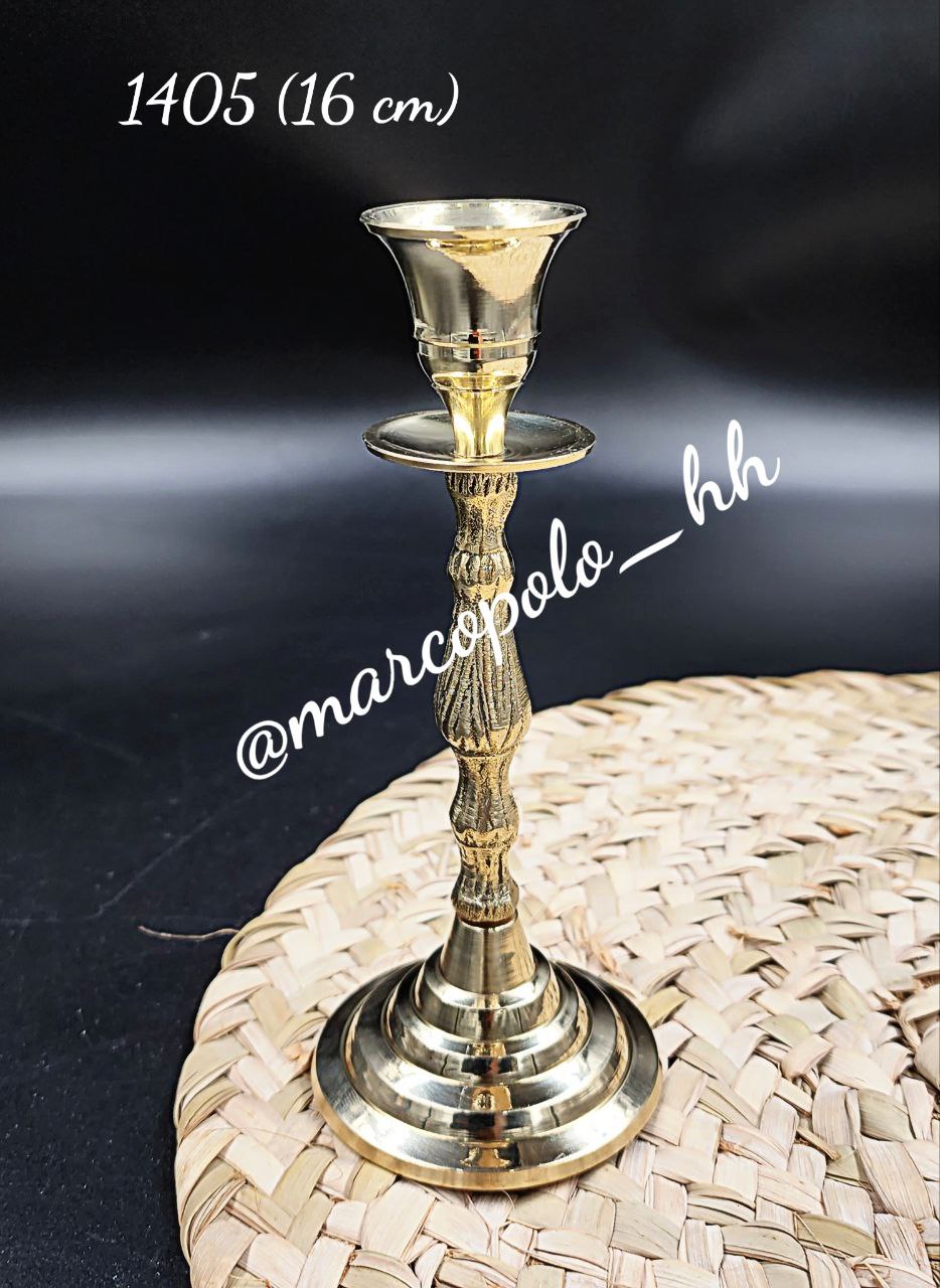 جاشمعی تک شعله طرح چوب برنجی هندی بصورت تکی کد1405