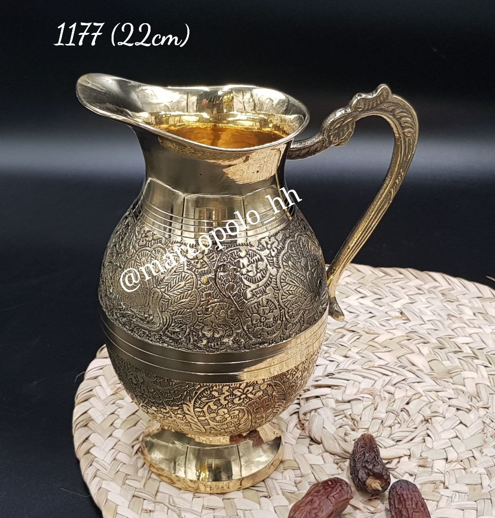 پارچ تپل طرح طاووس برنجی هندی قابل استفاده کد1177