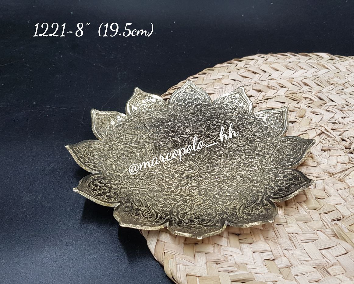 بشقاب پیش دستی طرح استار برنجی هندی بصورت تکی کد1221