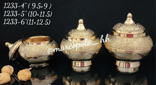 قندان فندقی برنجی هندی در سه سایز مختلف قابل استفاده/ دکوری کد1233