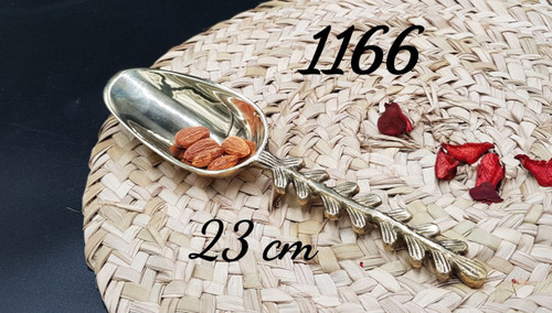 قاشق آجیل خوری طرح برگ برنجی هندی قابل استفاده کد1166