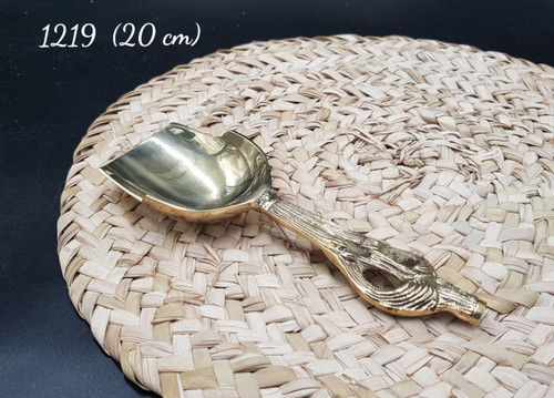 قاشق آجیل خوری دوحلقه برنجی هندی قابل استفاده کد1219
