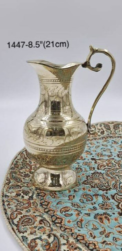 پارچ قلم دست پایه دار کاربردی برنجی هندی کد1447
