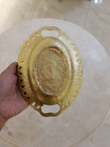 سینی خرماخوری برنجی با طراحی سنتی و لوکس، عرضه شده در بازرگانی نداف مشهد
