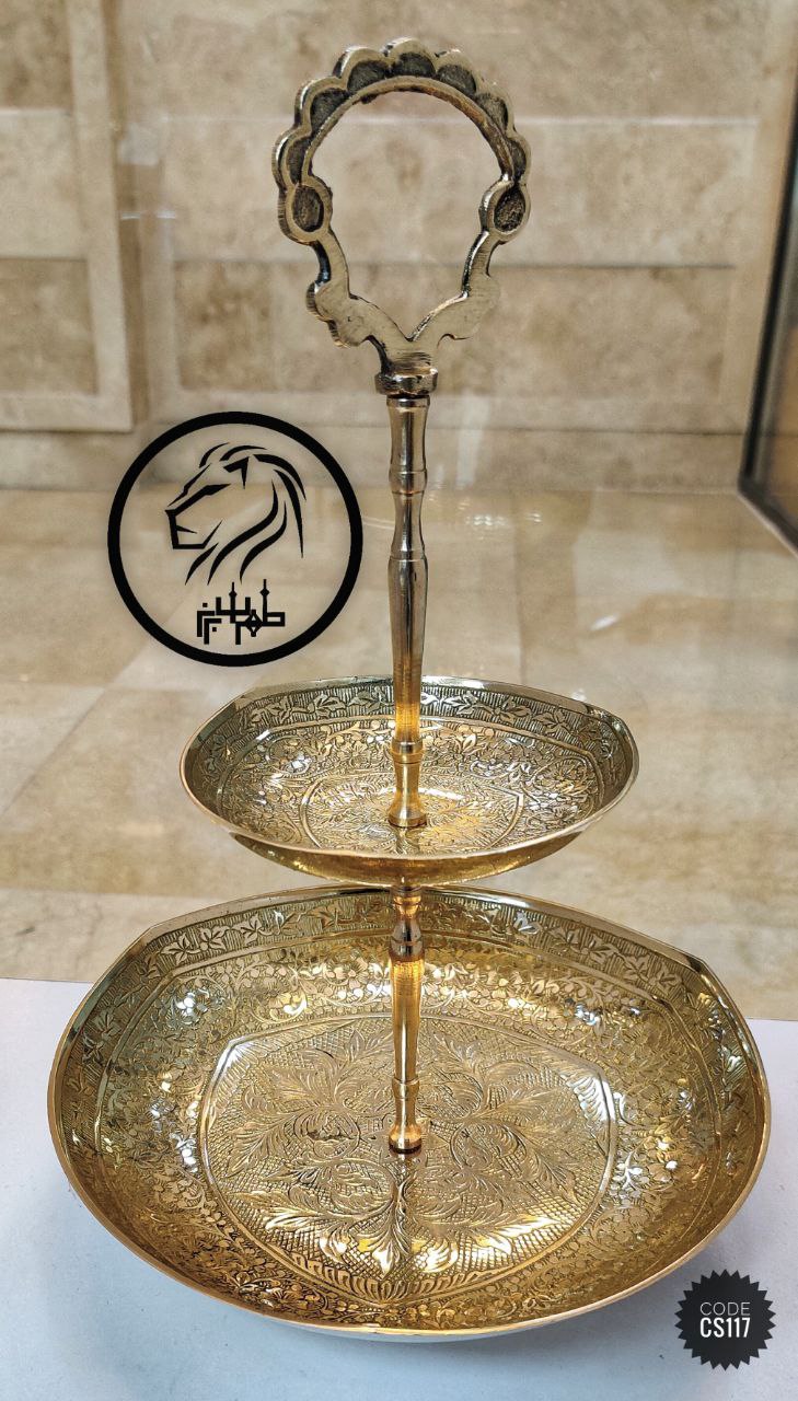 شیرینی خوری خوری دو طبقه مدل سه گوش