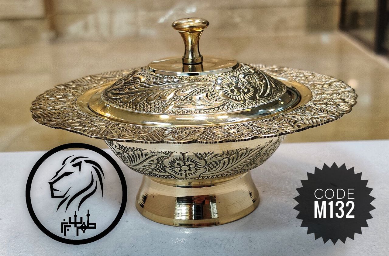 قندان 6 اینچ طرح سفینه برنجی