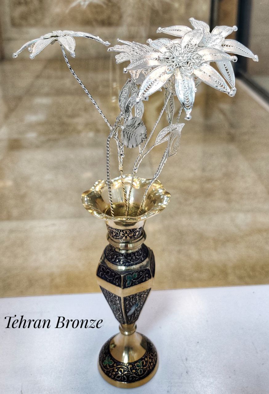 گل مسی ملیله کاری سایز کوچک