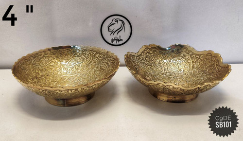 پیاله 4 اینچ طرح طاووس لب قلعه و گرد