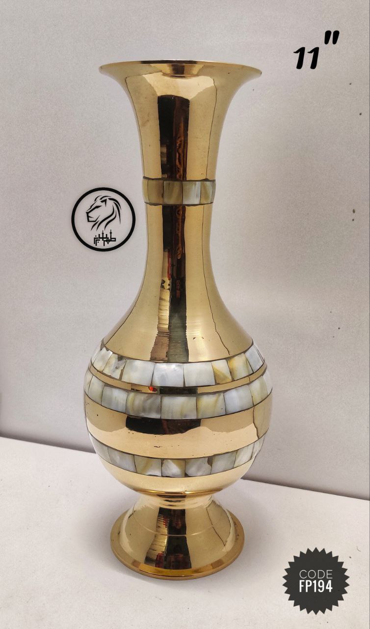 گلدان کوزه ای صدفکاری 11 اینچ