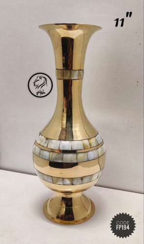 گلدان کوزه ای صدفکاری 11 اینچ