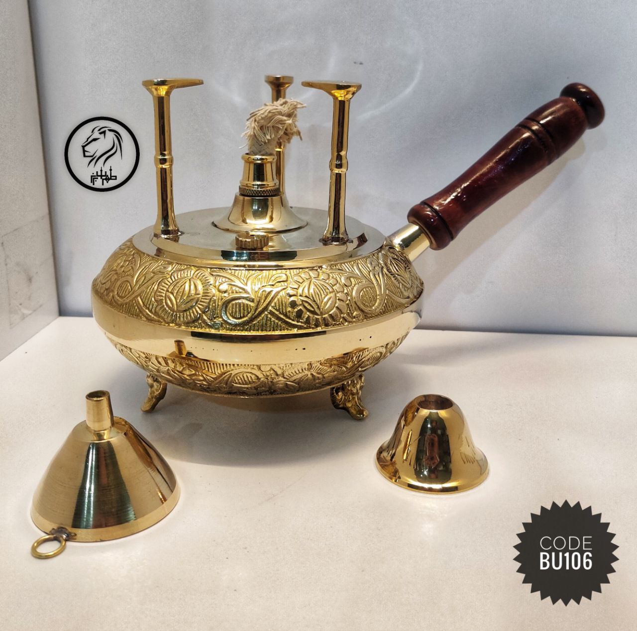 پایه وارمری مدل تپل سه پایه پیکانی دسته چوبی